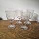 Antique hand-blown and engraved stemmed glasses