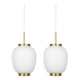 Pair of danish vintage Kina pendant lamps by Bent Karlby, Lyfa, 1946