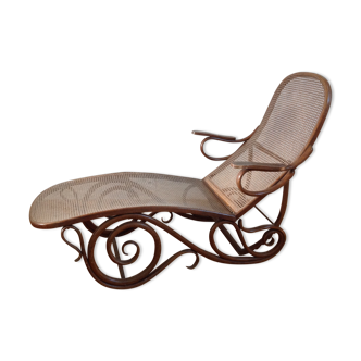 Chaise longue cannée Hofmann