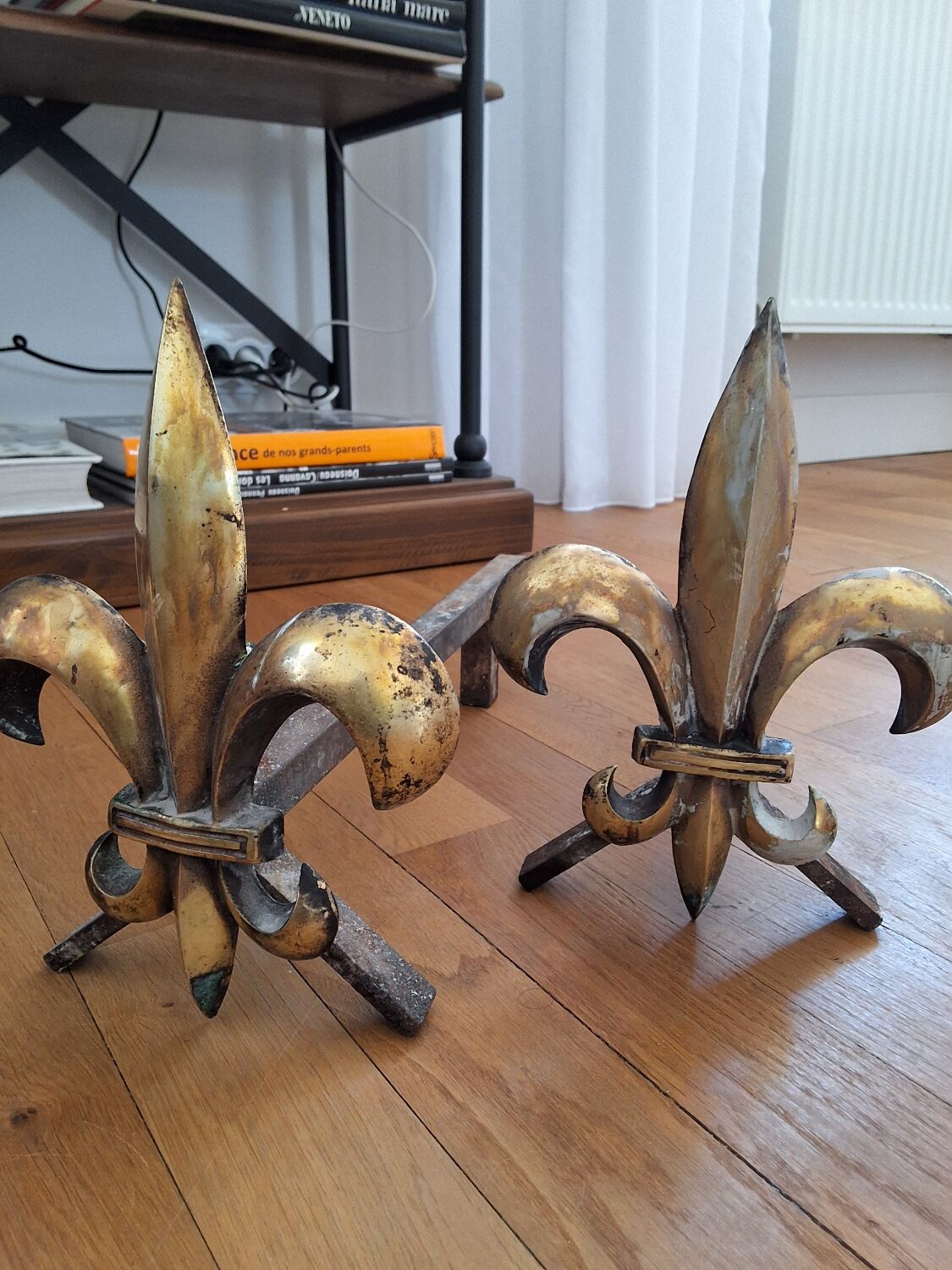 PAIR OF ANTIQUE ANDIRONS
