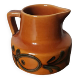 Vintage ceramic milk pitcher carafe signed and numbered
