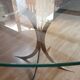 Rare 1970s round glass table