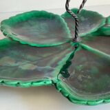 Vintage Glazed Ceramic Barbotine Dish