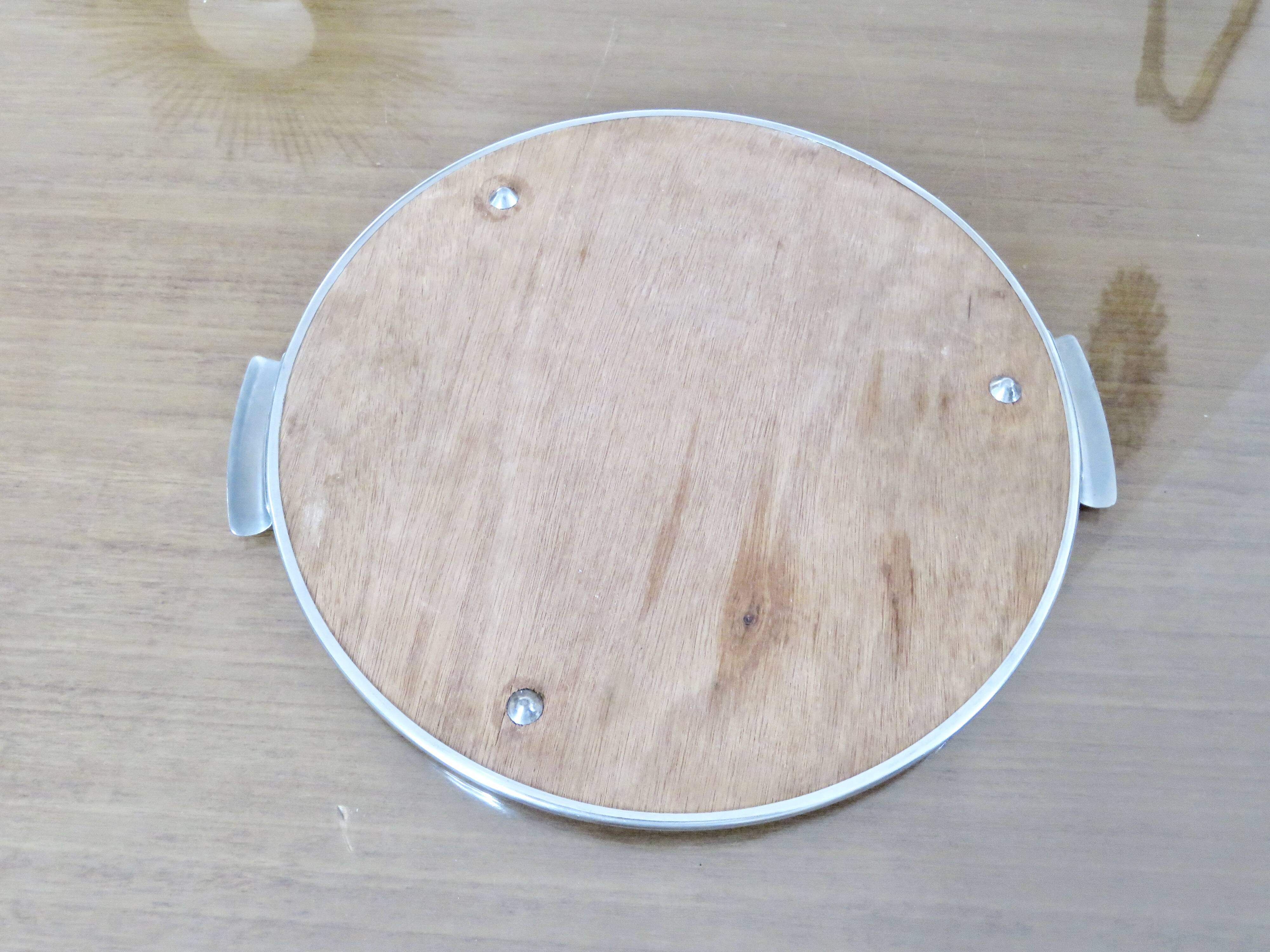 Chrome-plated brass mirror tray, 1950s