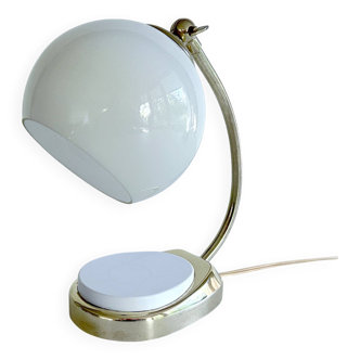 Lampe de table Art déco Bauhaus en verre et bakélite,