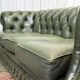 1970s leather Chesterfield three-seater sofa