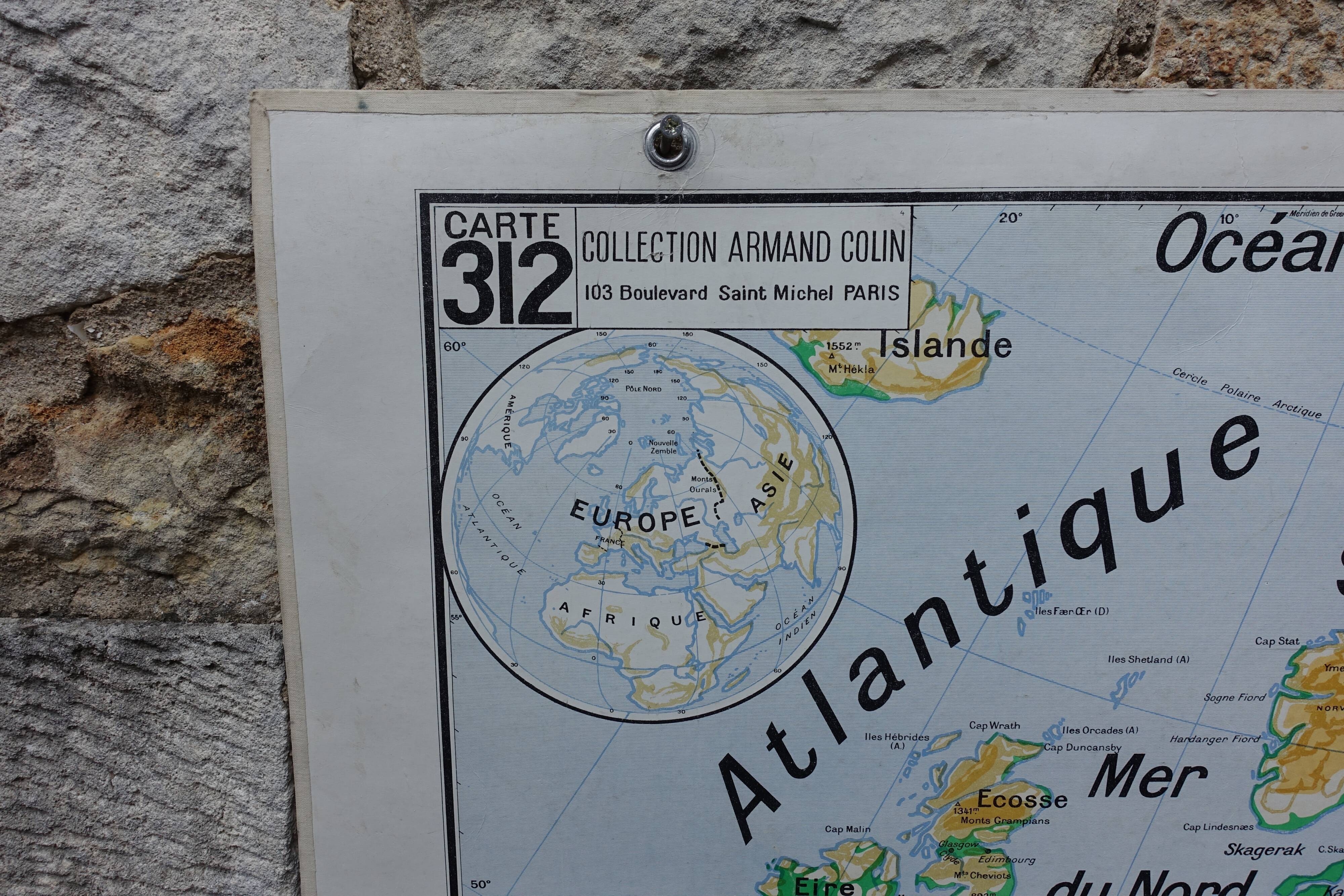 Old school map Vidal Lablache 312 Political and geographical Europe