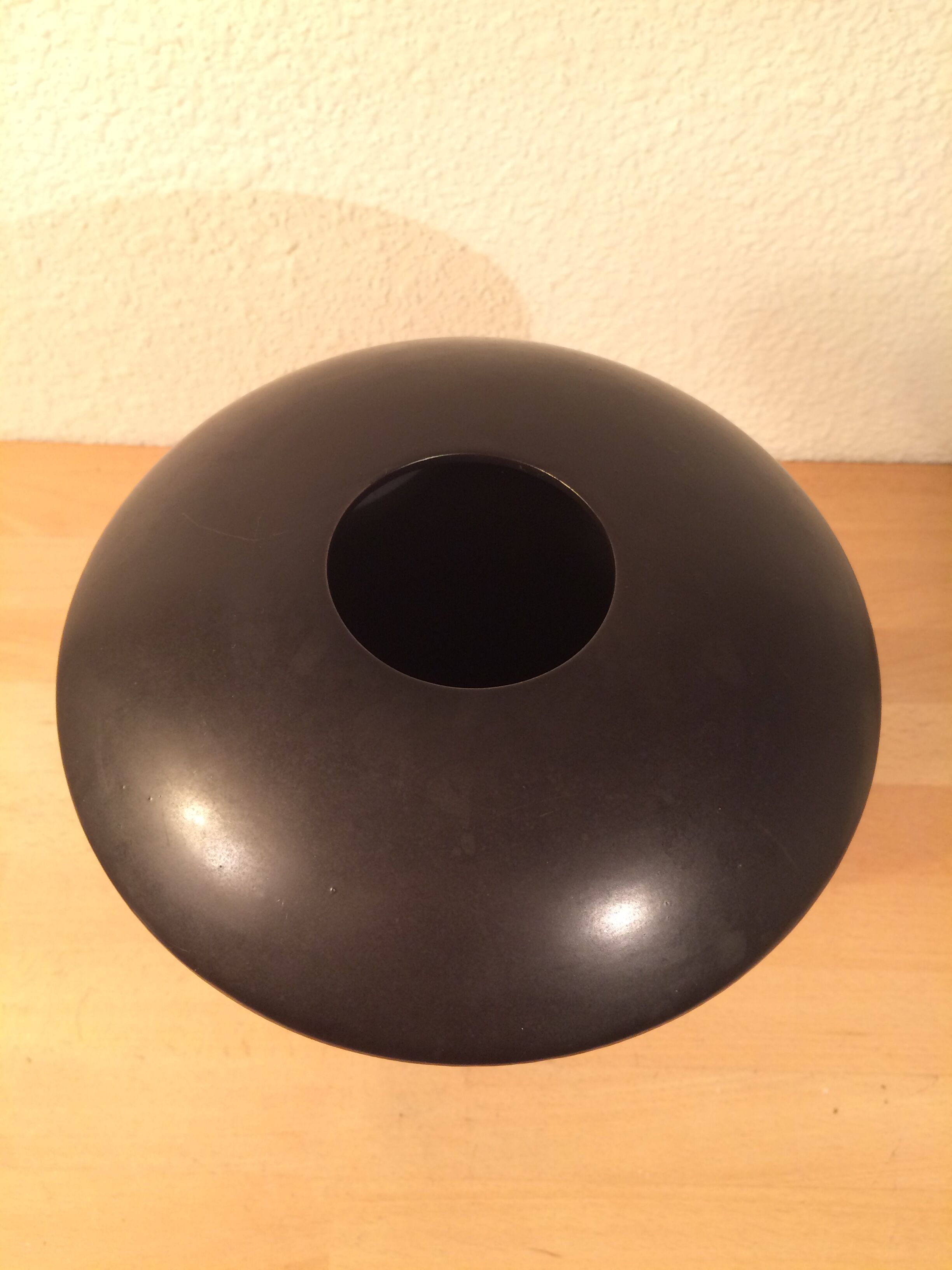Modernist vase "mushroom" black ceramic