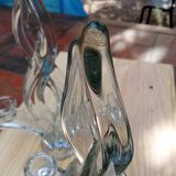 Pair of crystal candlesticks – 80s handcrafted design