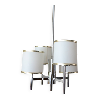 Sciolari 4-light chrome and rhodium lustre from the 1970s.