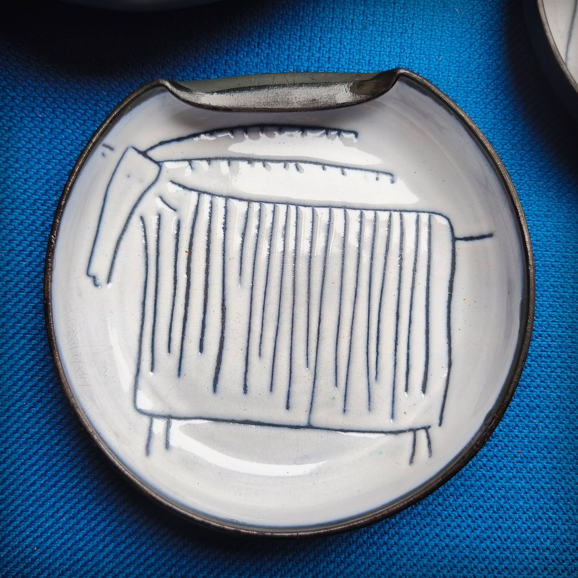 Jacques Innocenti, pair of ceramic cups, Vallauris, 1950s