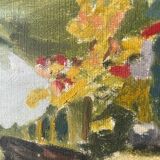 Oil painting landscape wooden frame