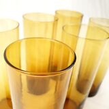 Amber blown glasses