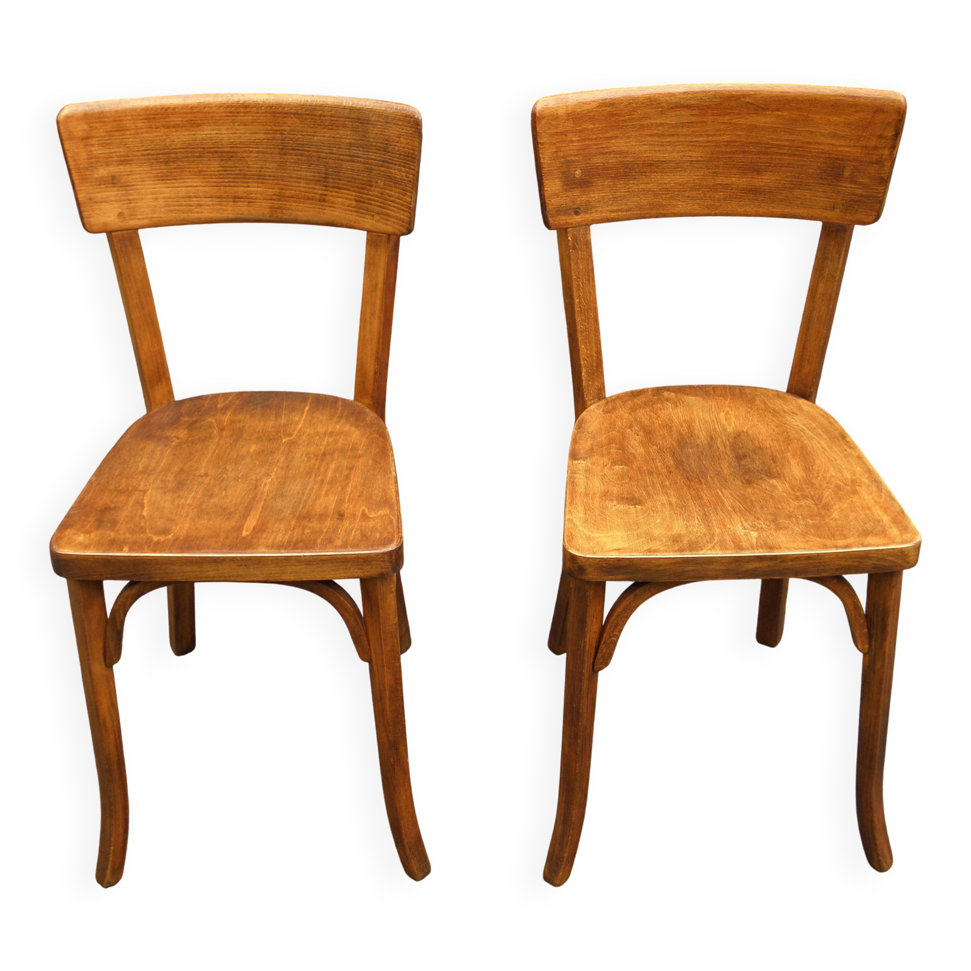 Pair of Baumann bistro chairs