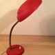 Lampe de bureau flexible rouge années 50 vintage