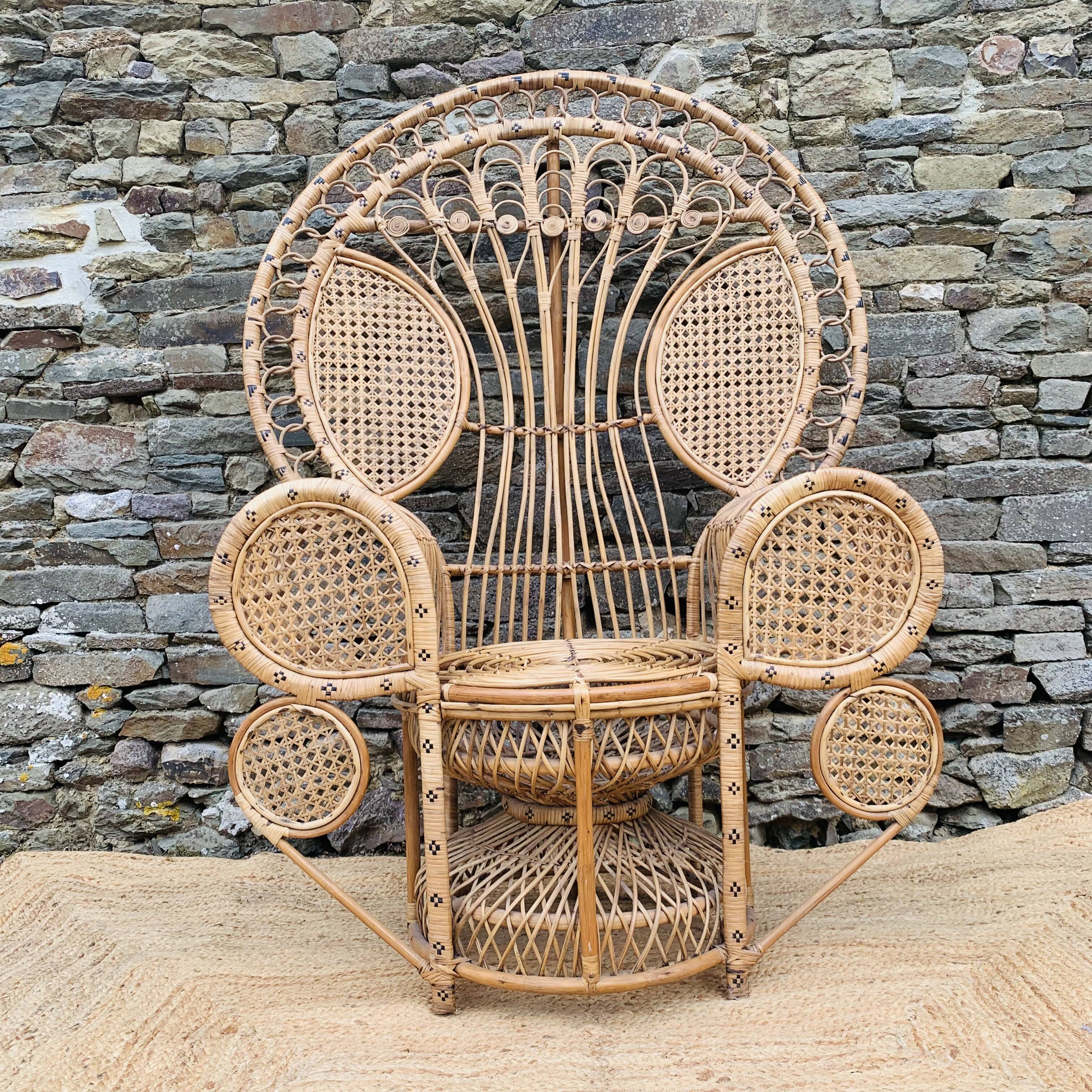 Fauteuil Emmanuel en rotin et osier naturel