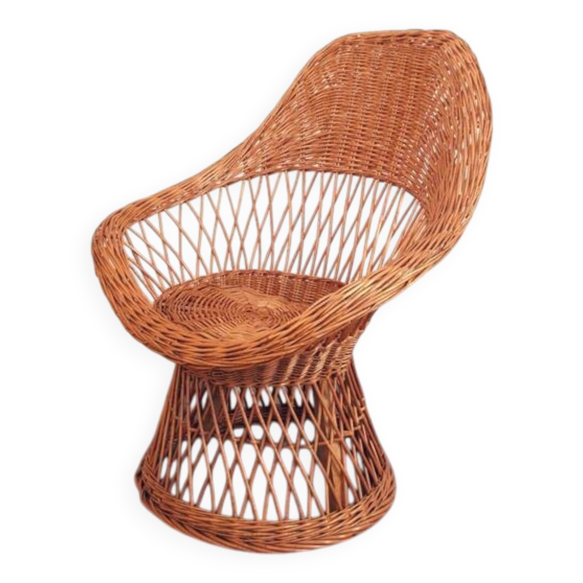Seventies rotan mid century chair