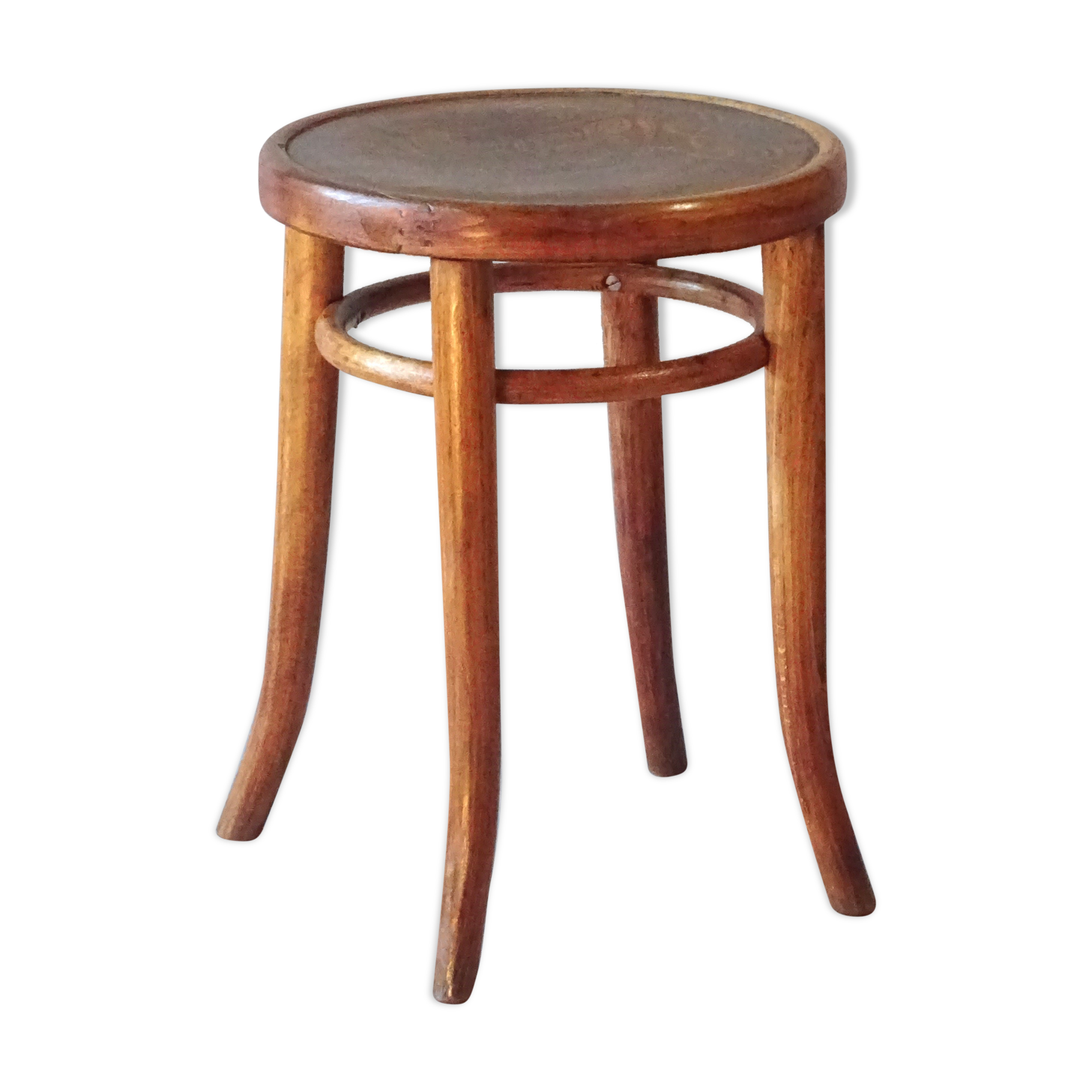 Thonet stool No.1 wooden seat Art Nouveau 1910
