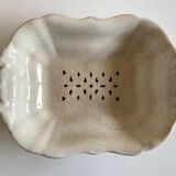 Plat à égoutter 19e en faience hollandaise Petrus Regout & co
