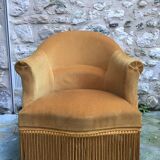 Velvet toad armchair