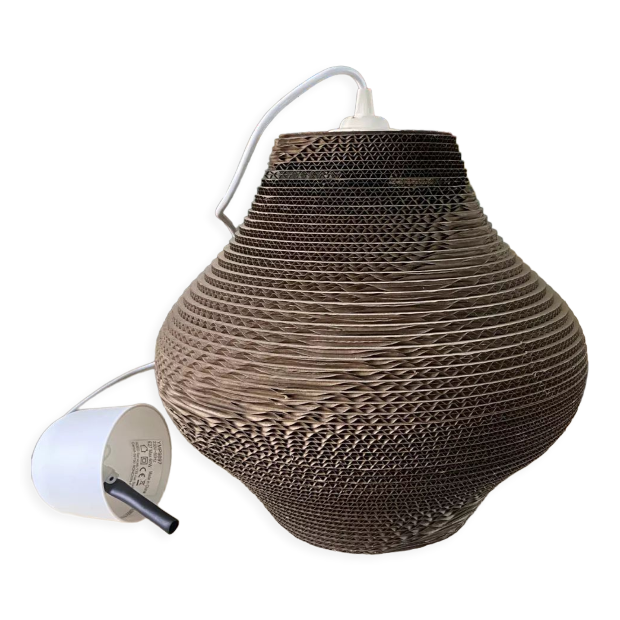 Graypants recycled cardboard pendant lamp