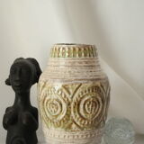 Low relief ceramic vase West Germany 1950