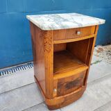 Bedside table marble top art-deco style
