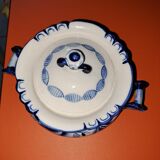 Vintage Gzhel porcelain sugar bowl