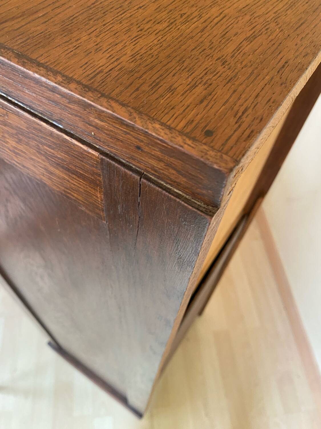 Renovated curtain filing cabinet from the early 20th century