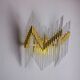 Venini wall lamp, tubular crystals, Italy, 1970