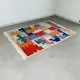 Geometric animal/Tetris rug, vintage