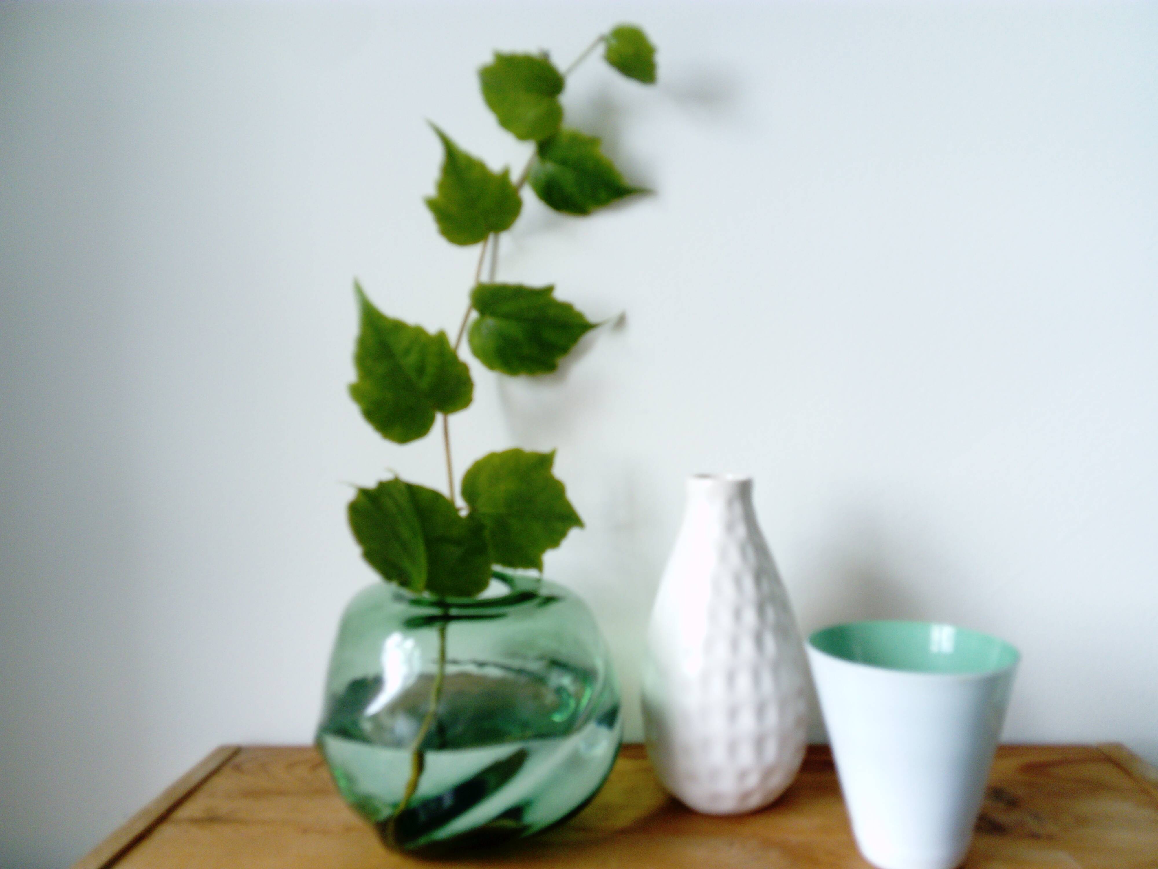 free form glass ball vase