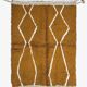 Mustard Yellow Rug - 156 x 125 cm