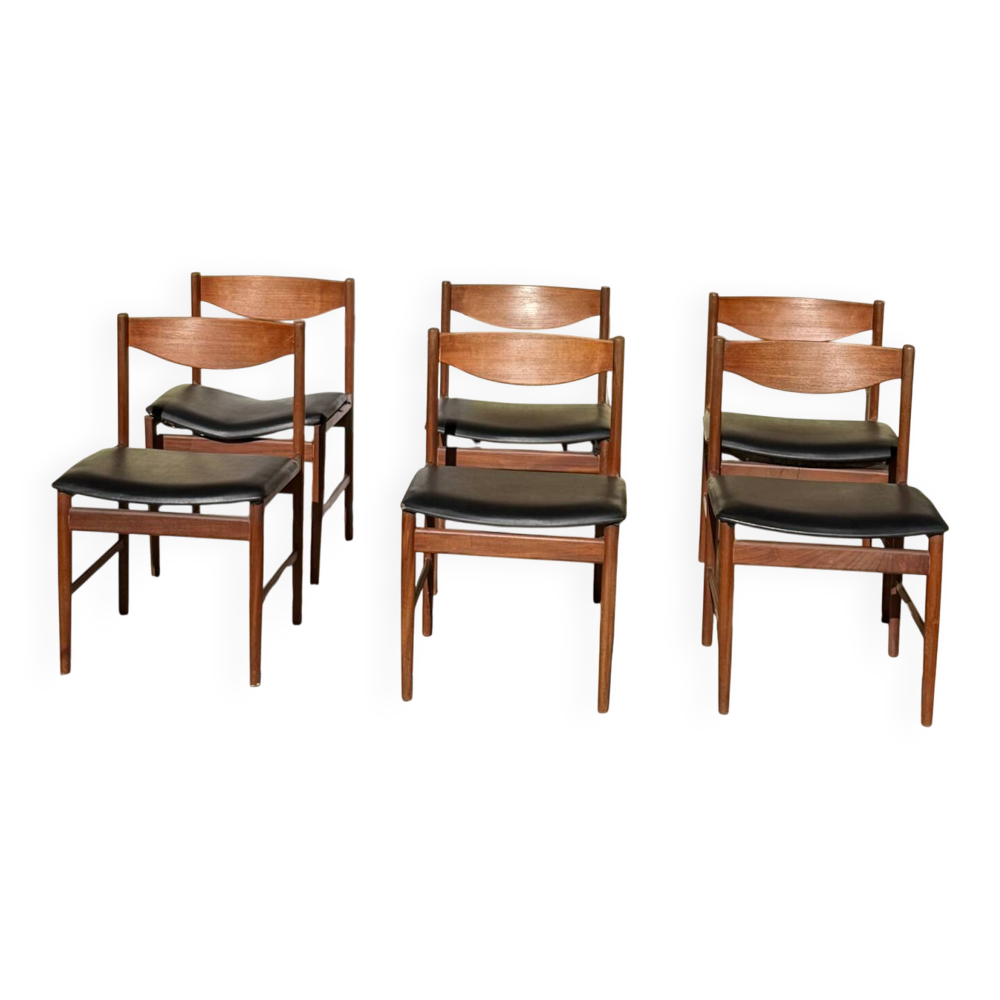 Lot de 6 chaises Gplan danish design Kofod Larsen