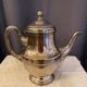 Antique 4-piece tea service silver metal louis xv style godron decor