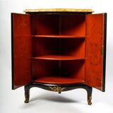 Pair of black wood corner buffets