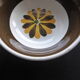 2 salad bowls in vintage Italian ceramic Primula Daisy decoration-70s
