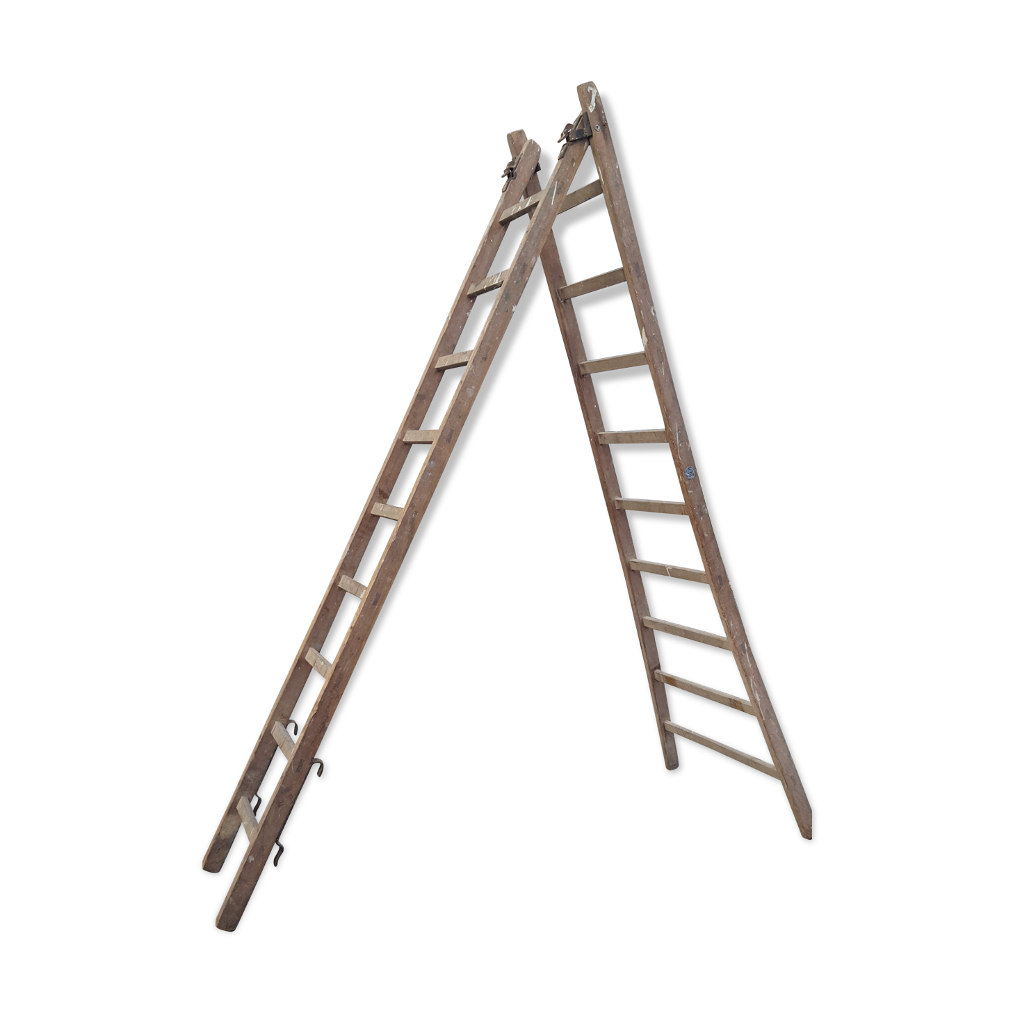 Large double wood ladder