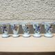 5 antique earthenware mazagrans with hand-painted floral decoration