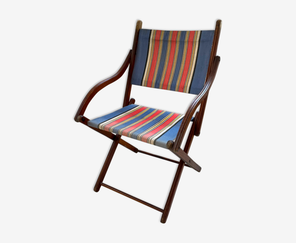 Chaise pliante de plage bleue