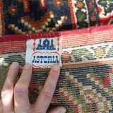 Vintage carpet in bright red background wool, 258x178 cm