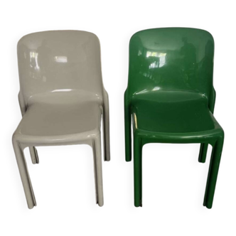 – Paire de chaises Selene originales  Vico Magistretti pour Artemide (196