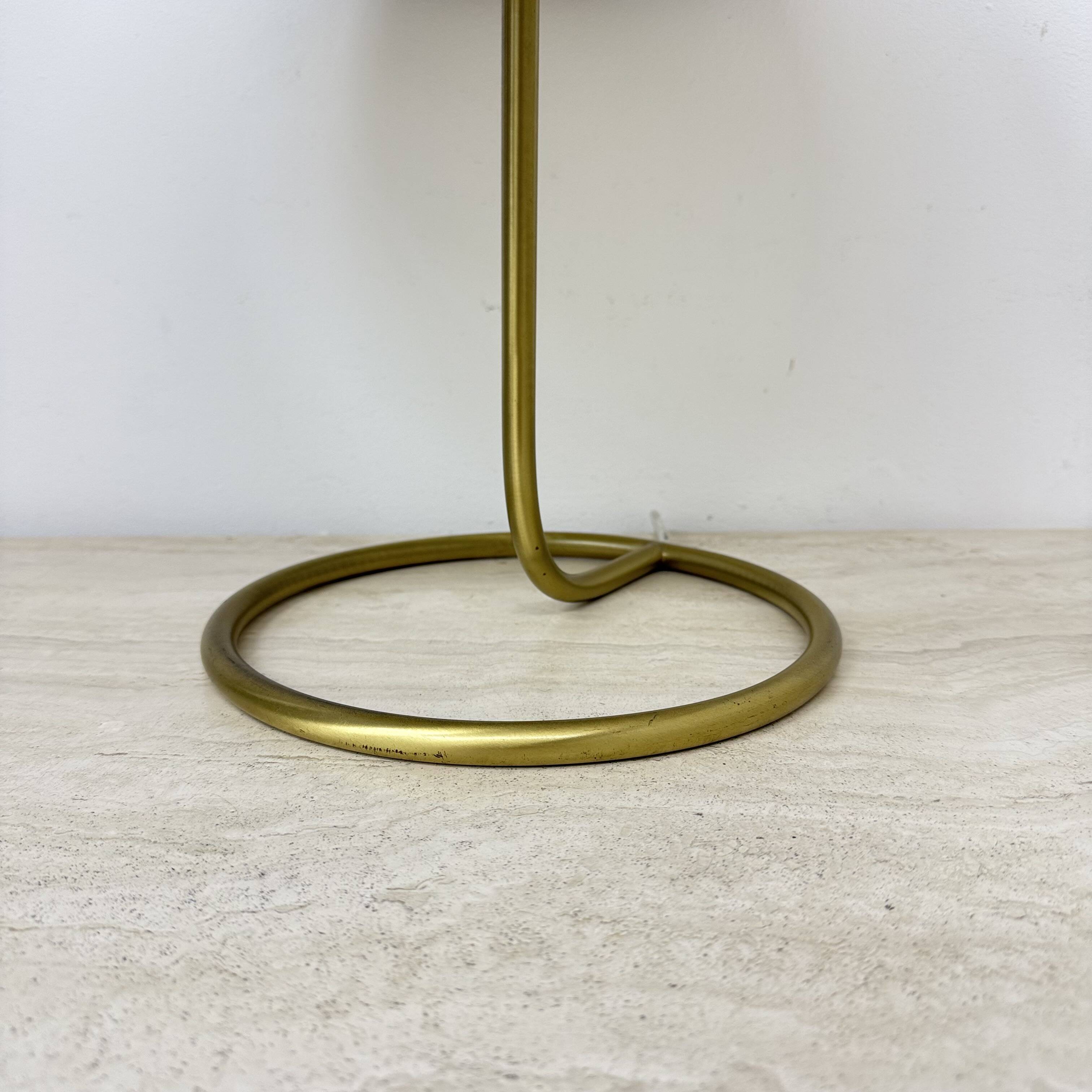 Vintage Mushroom table lamp with gold metal base , 1970s