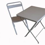 Square table and two chairs