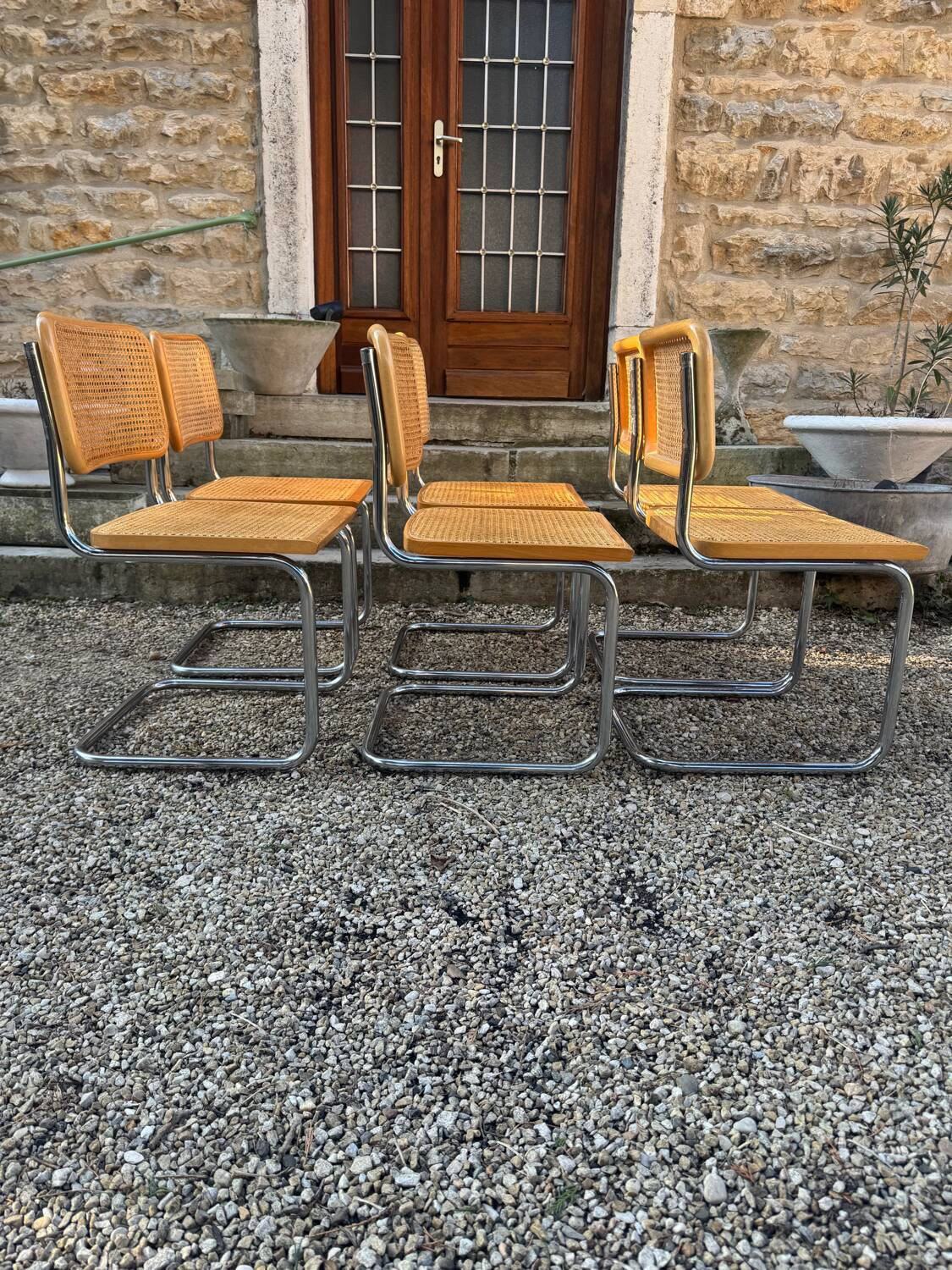 Set of 6 Cesca chairs by Marcel Breuer Made in Italy b32 ki