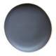 Asymmetrical grey stoneware plate 26 cm
