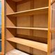 XL vintage display cabinet high in wood / cupboard / laboratory cupboard