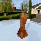 Old vintage pepper mill olive wood and brass