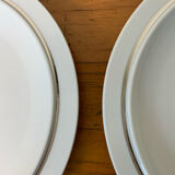 White and silver plates