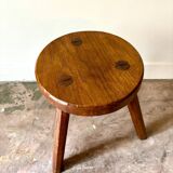 Dark wood tripod stool